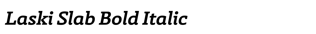 Laski Slab Bold Italic